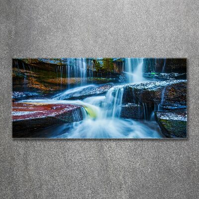 Pintura en acrílico horizontal Cascada tropical
