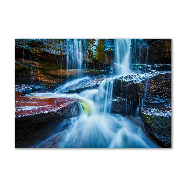 Pintura en acrílico horizontal Cascada tropical