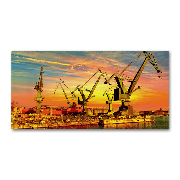 Pintura en acrílico horizontal Astillero de Gdansk