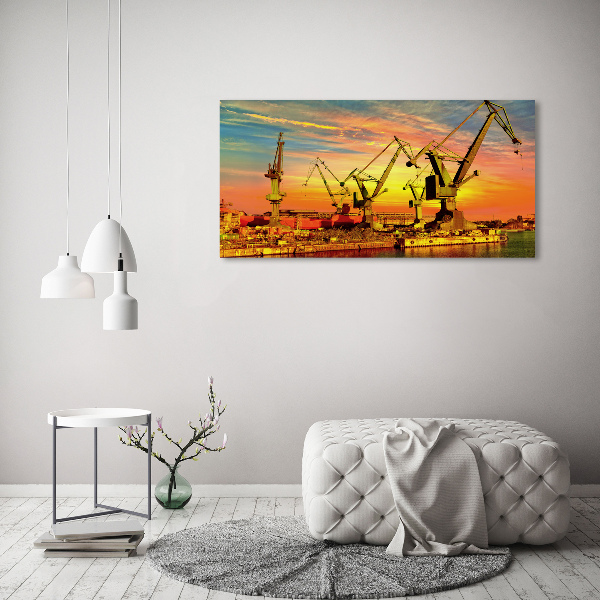 Pintura en acrílico horizontal Astillero de Gdansk