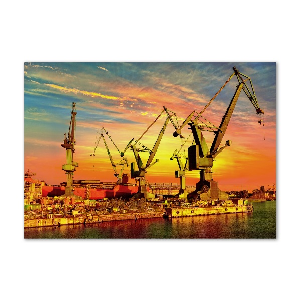 Pintura en acrílico horizontal Astillero de Gdansk