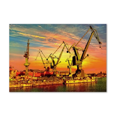 Pintura en acrílico horizontal Astillero de Gdansk