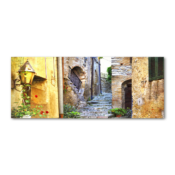 Pintura en acrílico horizontal Una calle con encanto