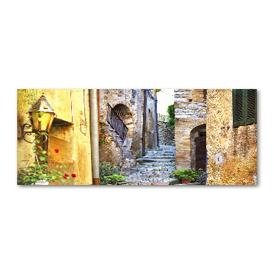 Pintura en acrílico horizontal Una calle con encanto