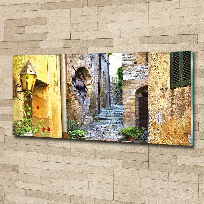 Pintura en acrílico horizontal Una calle con encanto