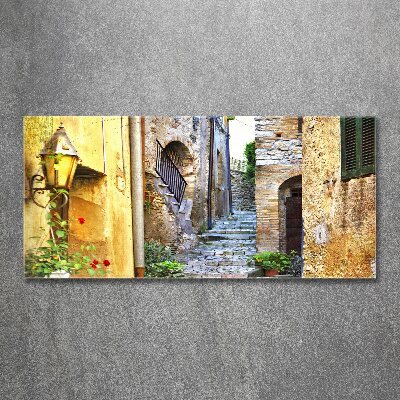 Pintura en acrílico horizontal Una calle con encanto