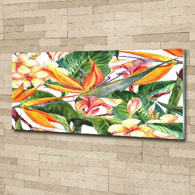 Cuadro metacrilato horizontal flores tropicales
