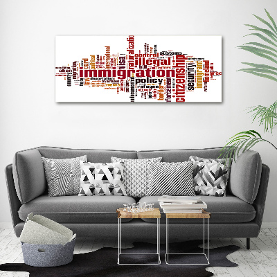 Pintura en acrílico horizontal Inmigración