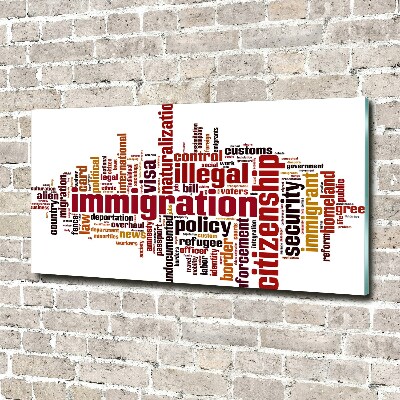 Pintura en acrílico horizontal Inmigración