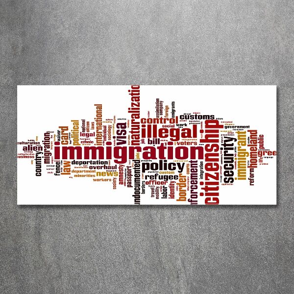 Pintura en acrílico horizontal Inmigración