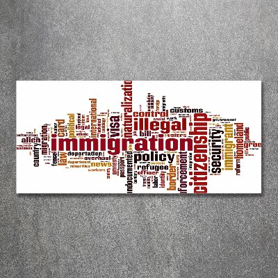 Pintura en acrílico horizontal Inmigración
