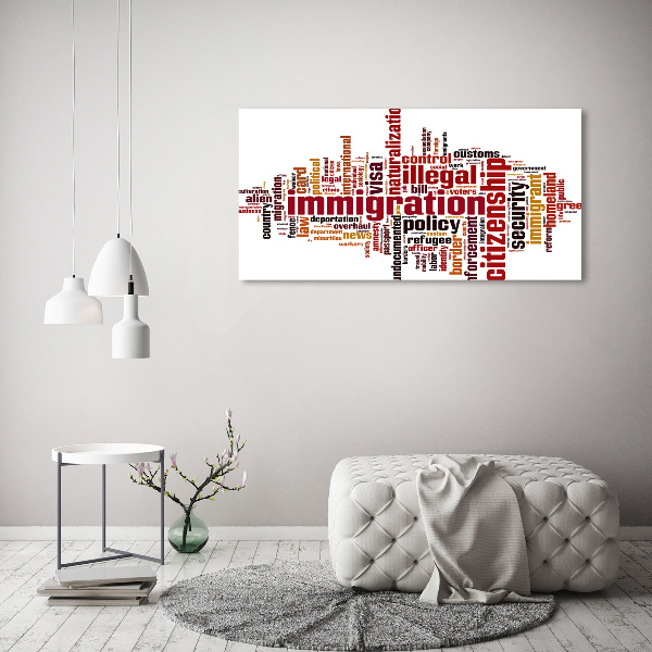 Pintura en acrílico horizontal Inmigración