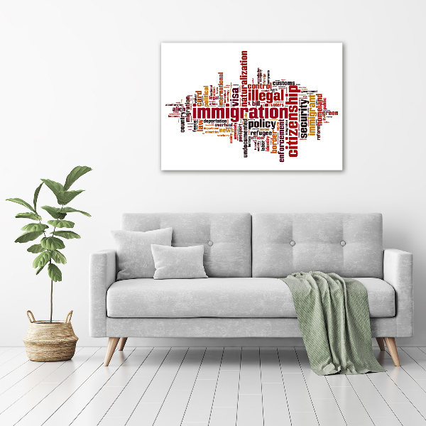 Pintura en acrílico horizontal Inmigración