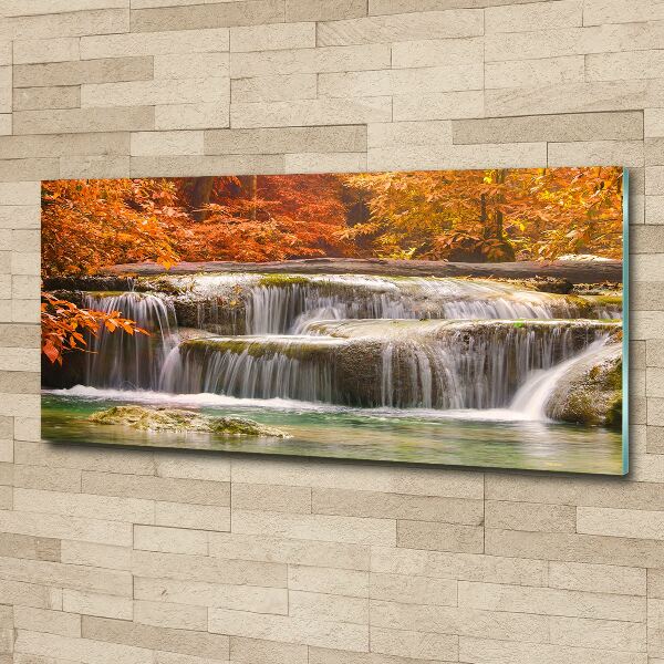 Cuadro metacrilato horizontal Cascada en otoño
