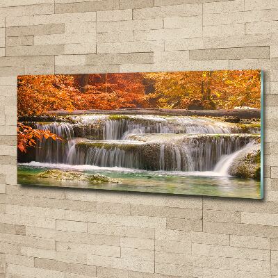 Cuadro metacrilato horizontal Cascada en otoño