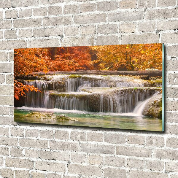 Cuadro metacrilato horizontal Cascada en otoño