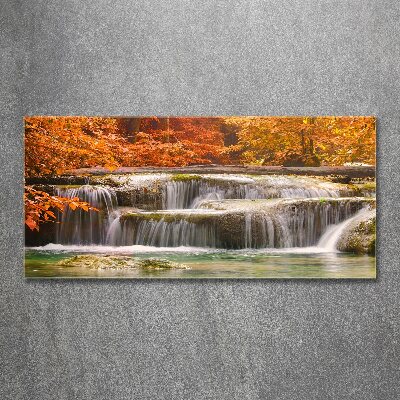 Cuadro metacrilato horizontal Cascada en otoño