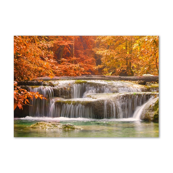 Cuadro metacrilato horizontal Cascada en otoño