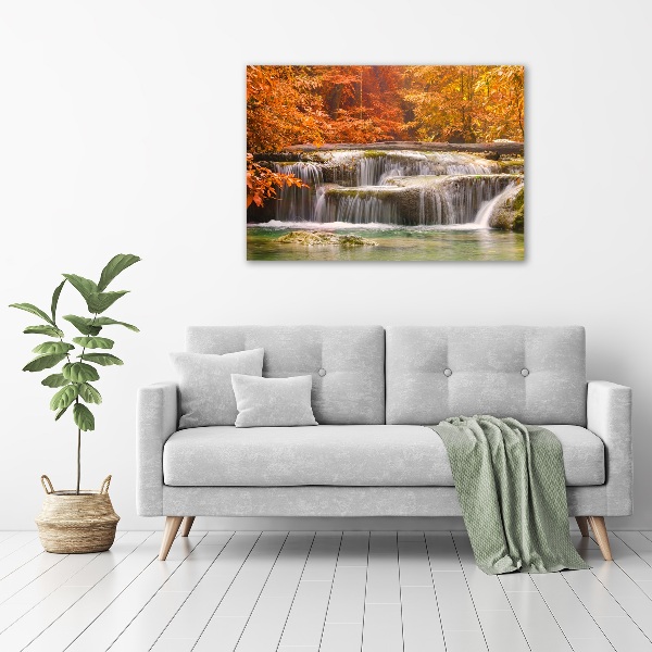 Cuadro metacrilato horizontal Cascada en otoño