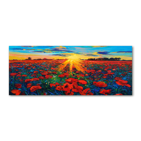 Foto en metacrilato horizontal Campo de amapolas