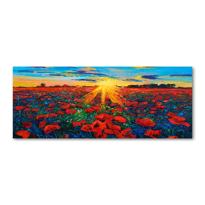 Foto en metacrilato horizontal Campo de amapolas