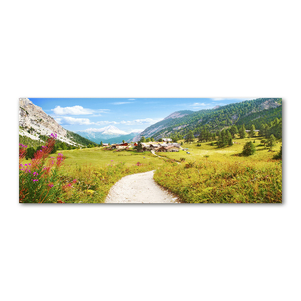 Cuadro metacrilato horizontal Pastizales en los Alpes