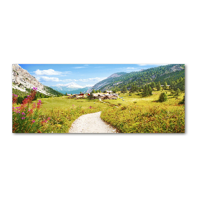 Cuadro metacrilato horizontal Pastizales en los Alpes