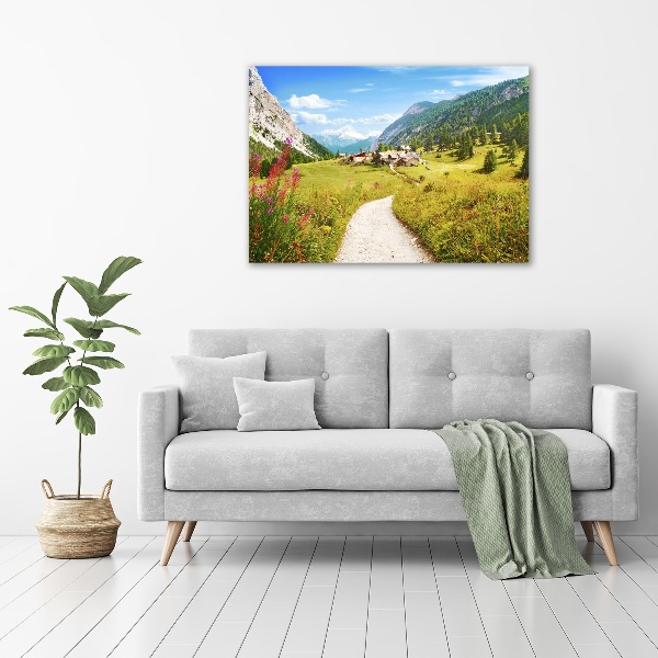 Cuadro metacrilato horizontal Pastizales en los Alpes