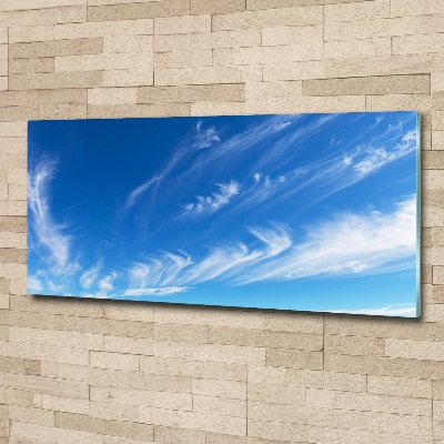 Pintura en acrílico horizontal cielo azul