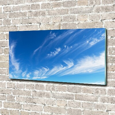 Pintura en acrílico horizontal cielo azul