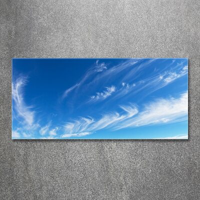 Pintura en acrílico horizontal cielo azul