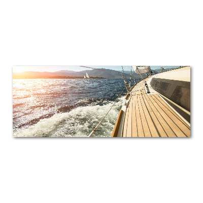 Pintura en acrílico horizontal Un velero en el mar