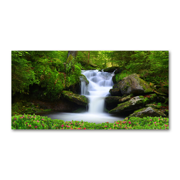 Cuadro metacrilato horizontal Cascada en el bosque