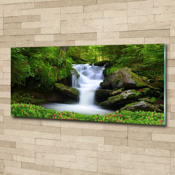 Cuadro metacrilato horizontal Cascada en el bosque