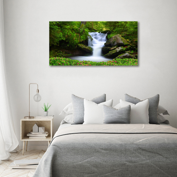 Cuadro metacrilato horizontal Cascada en el bosque