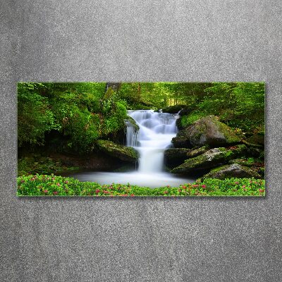 Cuadro metacrilato horizontal Cascada en el bosque