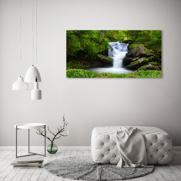 Cuadro metacrilato horizontal Cascada en el bosque
