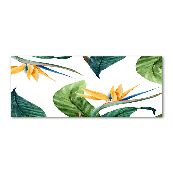 Cuadro metacrilato horizontal flores tropicales