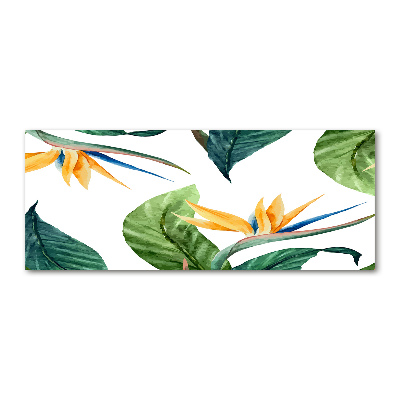 Cuadro metacrilato horizontal flores tropicales