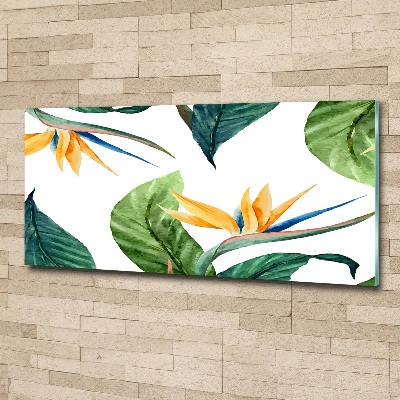 Cuadro metacrilato horizontal flores tropicales