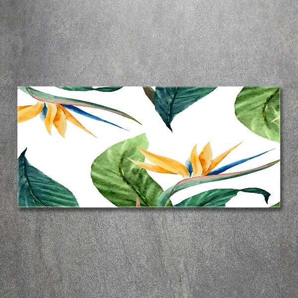 Cuadro metacrilato horizontal flores tropicales