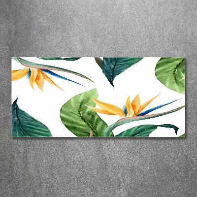 Cuadro metacrilato horizontal flores tropicales