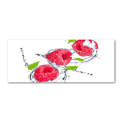 Pintura en acrílico horizontal Frambuesa y agua