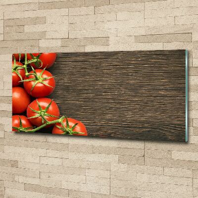 Foto en metacrilato horizontal Tomates en madera