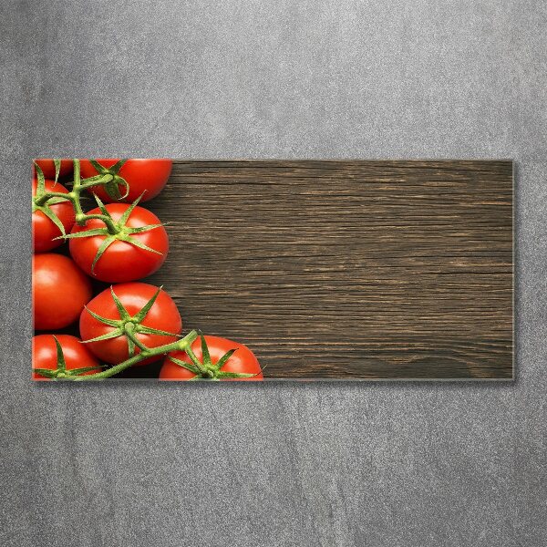 Foto en metacrilato horizontal Tomates en madera