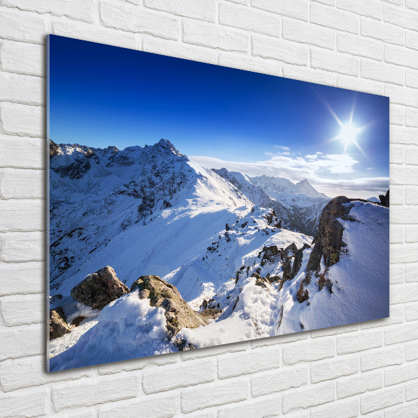 Pintura en acrílico horizontal Pico Tatra