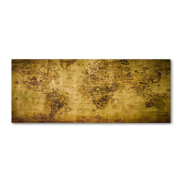 Foto en metacrilato horizontal Mapa del viejo mundo