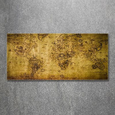 Foto en metacrilato horizontal Mapa del viejo mundo