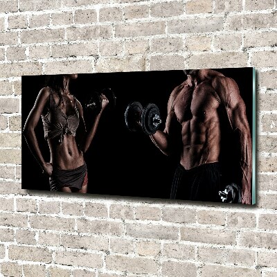 Pintura en acrílico horizontal desarrollo muscular