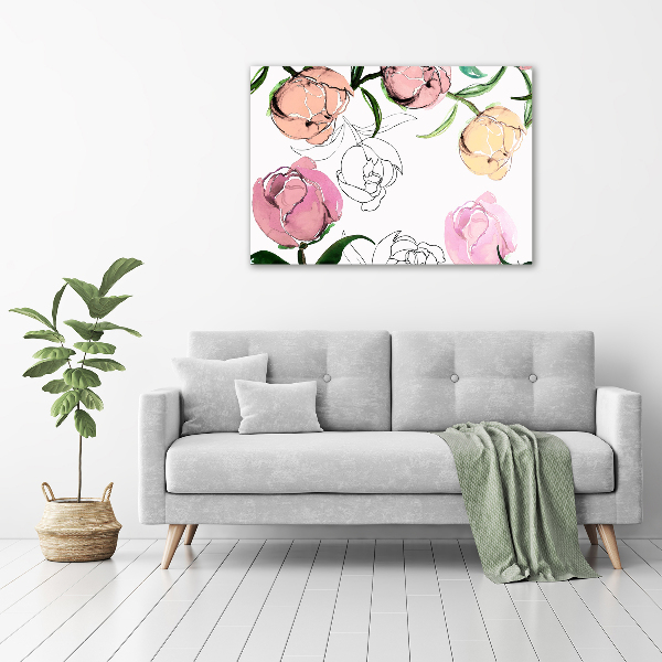 Obraz zdjęcie szkło akryl Pąki piwonii